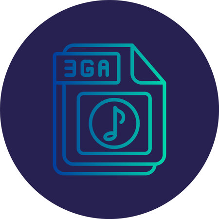 3GA Flat Circle Icon Design
