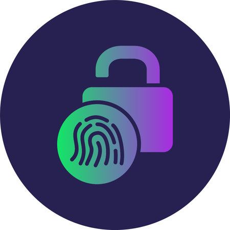 Unlock Glyph Circle Gradientのイラスト素材