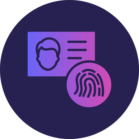 Identification Glyph Circle Gradientのイラスト素材