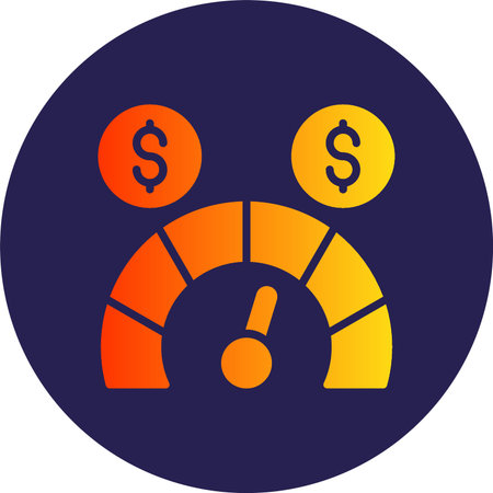 Credit score Glyph Circle Gradient