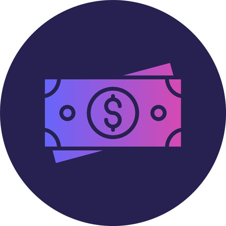 Dollar Glyph Circle Gradient