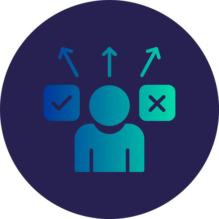Decide Glyph Circle Gradientのイラスト素材