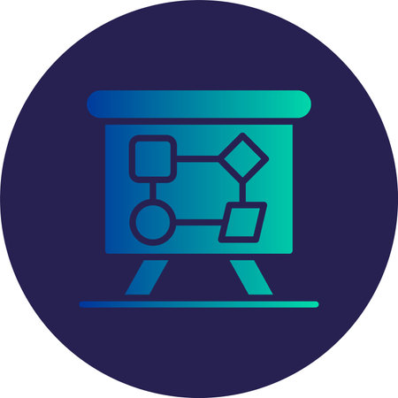 Task planning Glyph Circle Gradientのイラスト素材