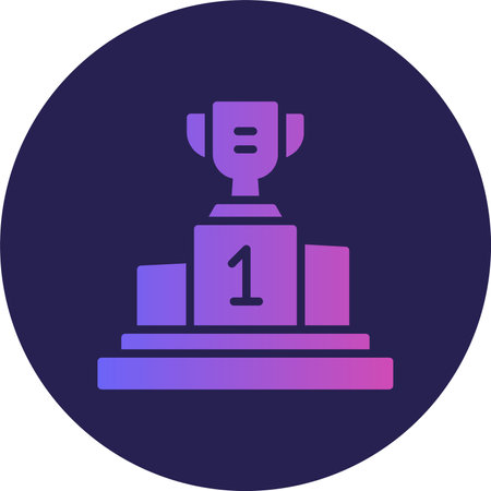 Competition Glyph Circle Gradientのイラスト素材
