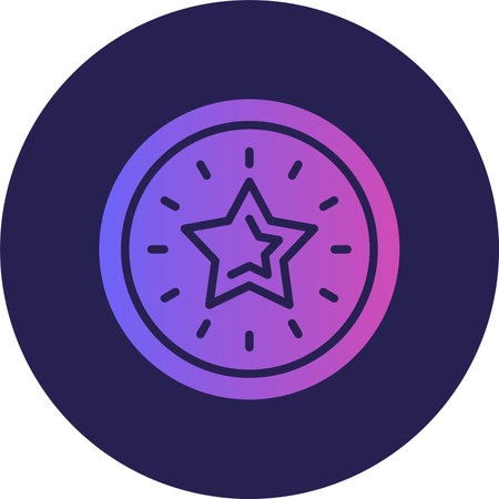 Excellence Glyph Circle Gradientのイラスト素材