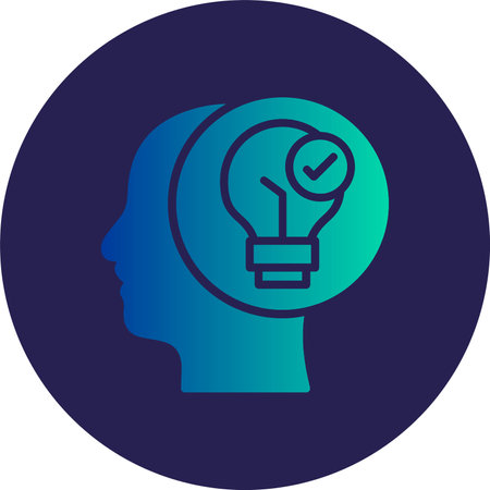 Creative mind Glyph Circle Gradient