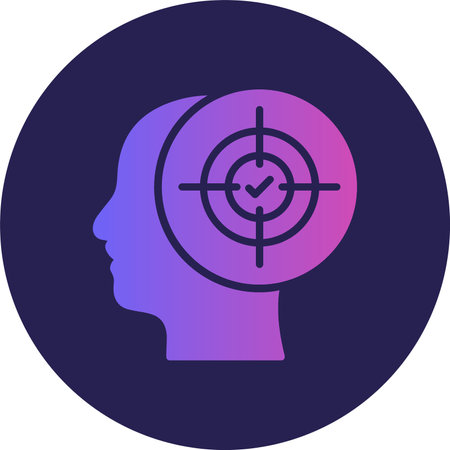 Concentration Glyph Circle Gradient