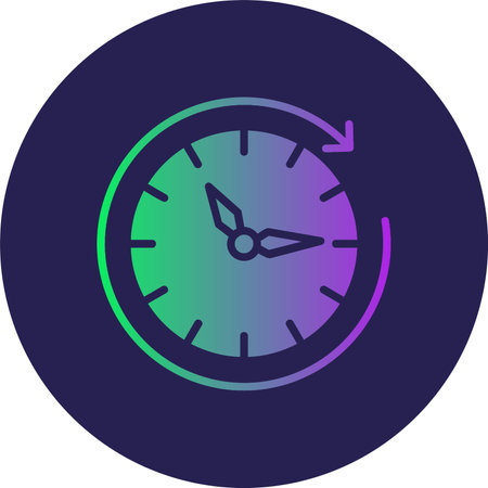 Clockwise Glyph Circle Gradient