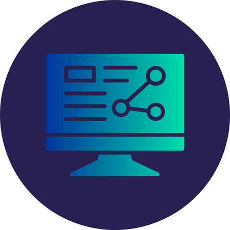 Monitor Glyph Circle Gradient