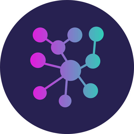 Networking Glyph Circle Gradient