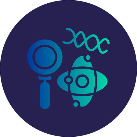 Science Glyph Circle Gradientのイラスト素材