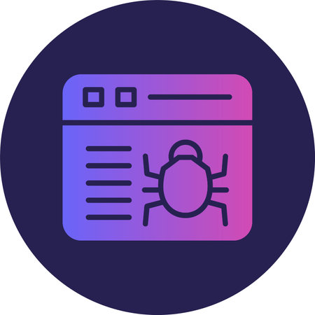 Virus Glyph Circle Gradient