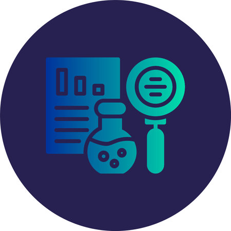 Medical research Glyph Circle Gradientのイラスト素材