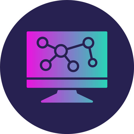 Monitor Glyph Circle Gradient