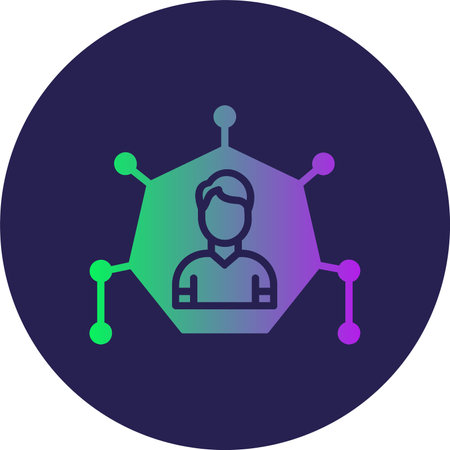 Outsourcing Glyph Circle Gradientのイラスト素材