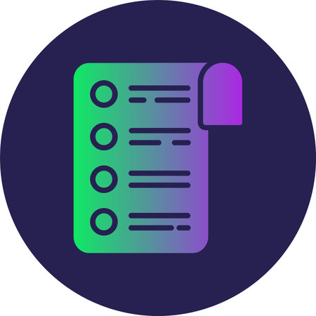 Shopping list Glyph Circle Gradientのイラスト素材