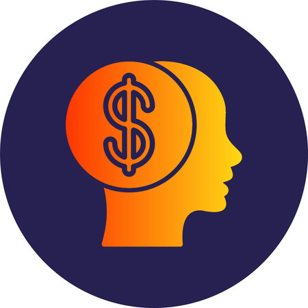 Financial Risk Glyph Circle Gradientのイラスト素材