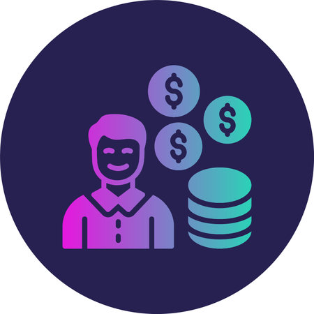 Rich Glyph Circle Gradientのイラスト素材