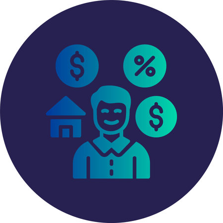 Payer Glyph Circle Gradientのイラスト素材