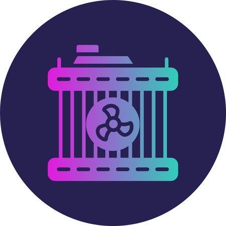 Radiator Glyph Circle Gradientのイラスト素材