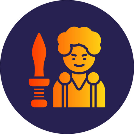 Theseus Glyph Circle Gradientのイラスト素材