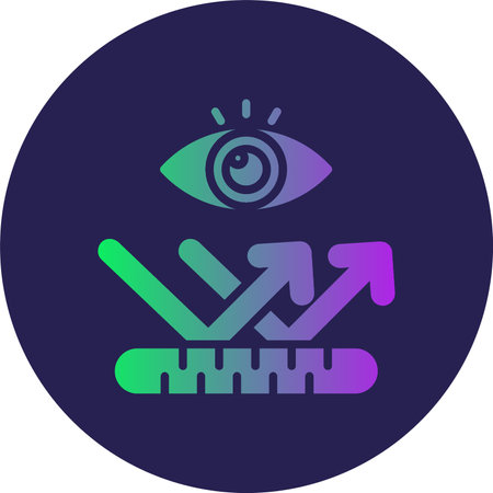 Reflective Glyph Circle Gradientのイラスト素材