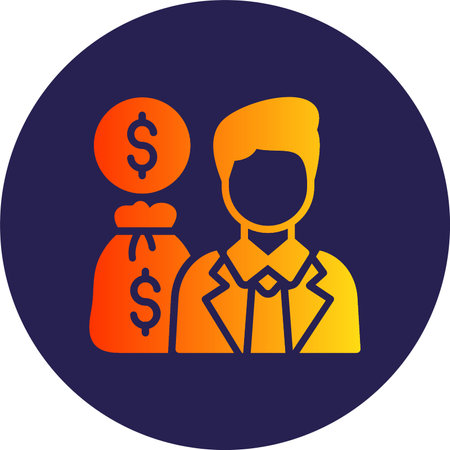 Rich Glyph Circle Gradientのイラスト素材