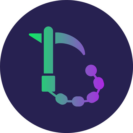 Chain Sickle Glyph Circle Gradientのイラスト素材