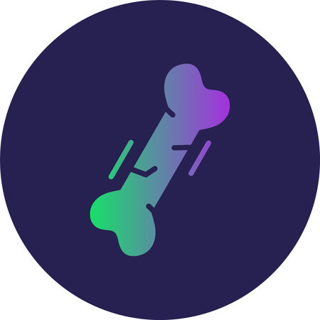 Bone Glyph Circle Gradientのイラスト素材