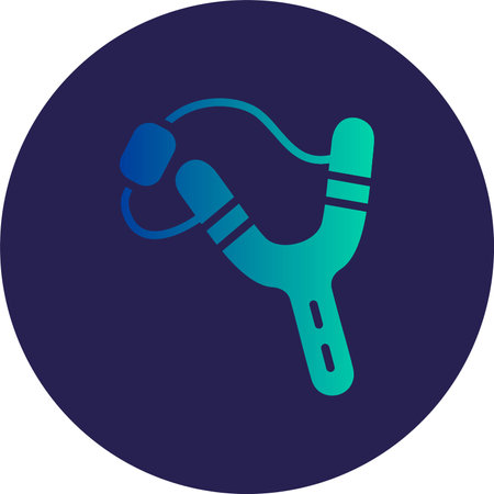 Slingshot Glyph Circle Gradientのイラスト素材