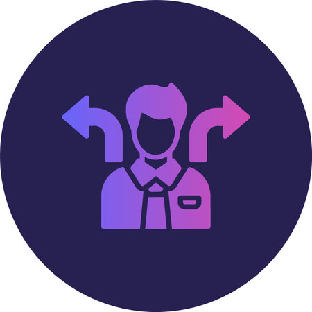 Flexibility Glyph Circle Gradientのイラスト素材