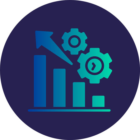 Efficiency Management Glyph Circle Gradientのイラスト素材