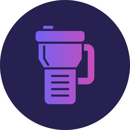 Tumbler Glyph Circle Gradientのイラスト素材