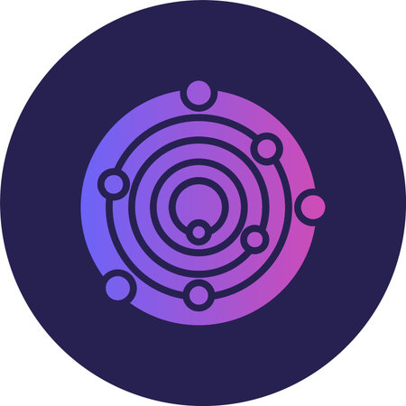 Orbit Glyph Circle Gradientのイラスト素材