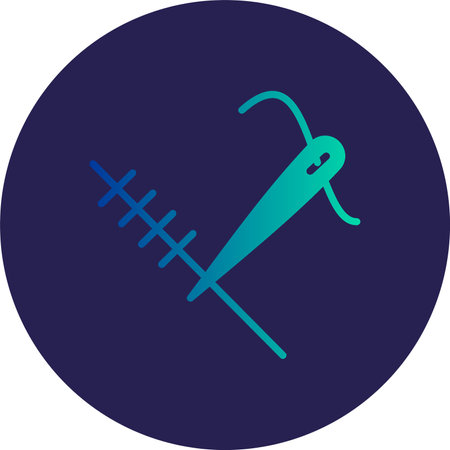 Stitching Glyph Circle Gradientのイラスト素材
