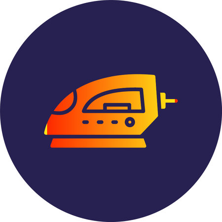 Ironing Glyph Circle Gradientのイラスト素材