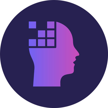 Dementia Glyph Circle Gradientのイラスト素材