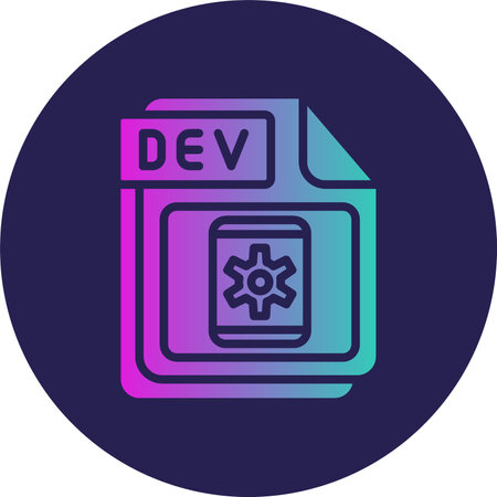 DEV Glyph Circle Gradientのイラスト素材