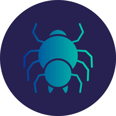 Spider Glyph Circle Gradientのイラスト素材