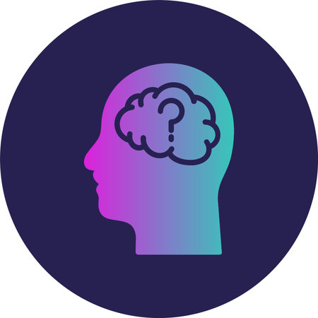 Mental Disorder Glyph Circle Gradientのイラスト素材