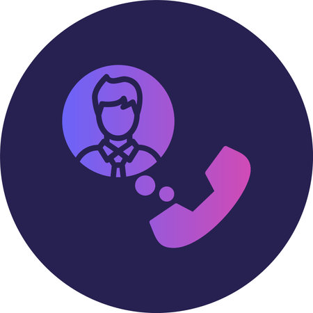 Contact Glyph Circle Gradientのイラスト素材