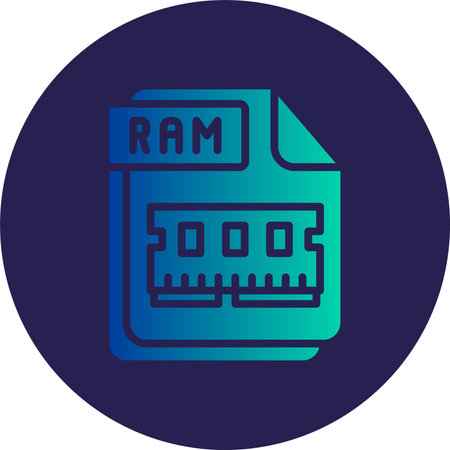 RAM Glyph Circle Gradientのイラスト素材