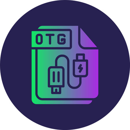 OTG Glyph Circle Gradientのイラスト素材