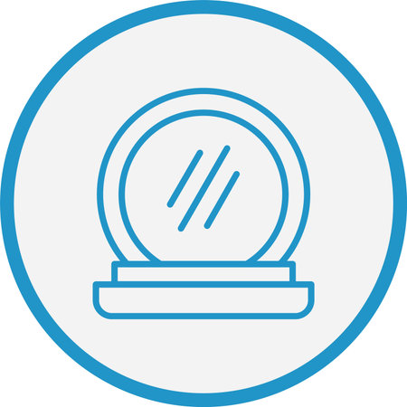 Powder Line Blue Circleのイラスト素材