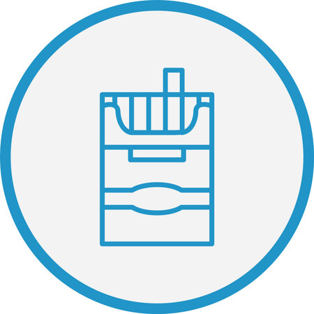 Cigarette Line Blue Circleのイラスト素材