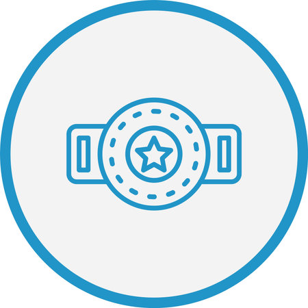 Champion Belt Line Blue Circleのイラスト素材