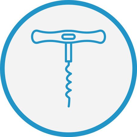 Corkscrew Line Blue Circleのイラスト素材