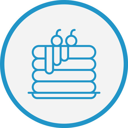 Pancake Line Blue Circleのイラスト素材