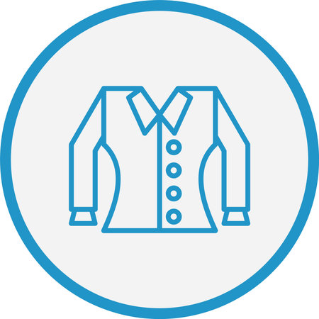 Blouse Women Clothes Line Blue Circleのイラスト素材