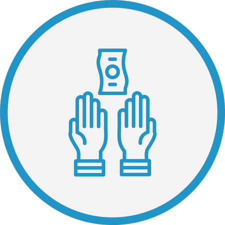 Infaq Line Blue Circleのイラスト素材